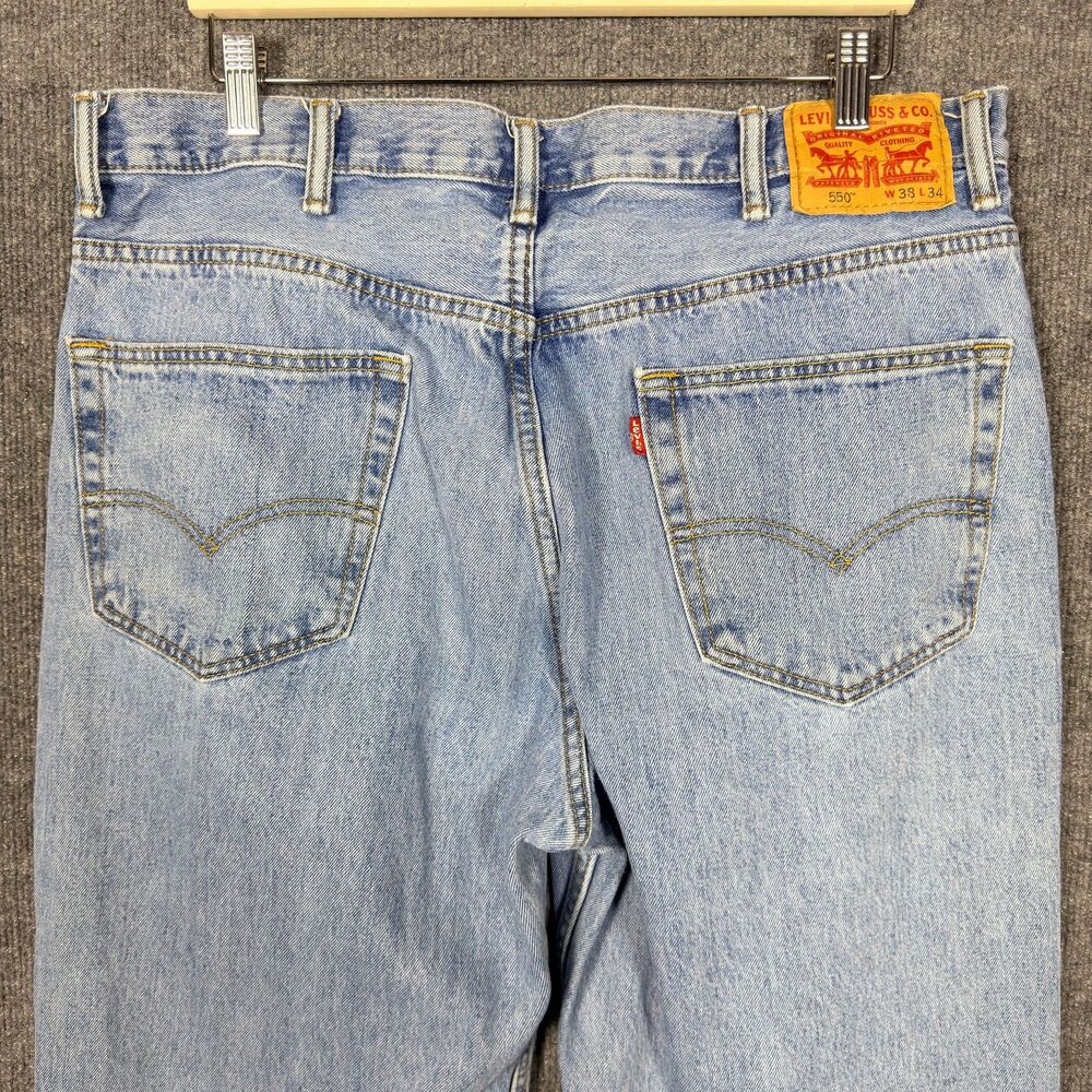 Levi's 550 Men's Jeans 38x34(36x32) Relaxed Fit Straight Leg 100% Cotton - Picture 16 of 16